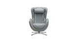 Front of a Ash Grey Classic V2 massage chair with ottoman
