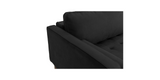 Inner corner view - Black "Module" Ergonomic Sofabed