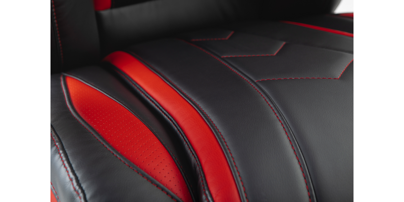 A closeup of the seat fabric