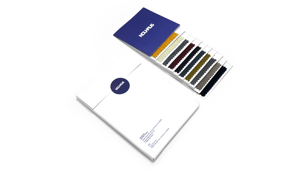 A packet containg color and fabric samples