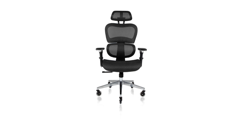 Front of the Ergo3D Ergonomic Office Chair - Black