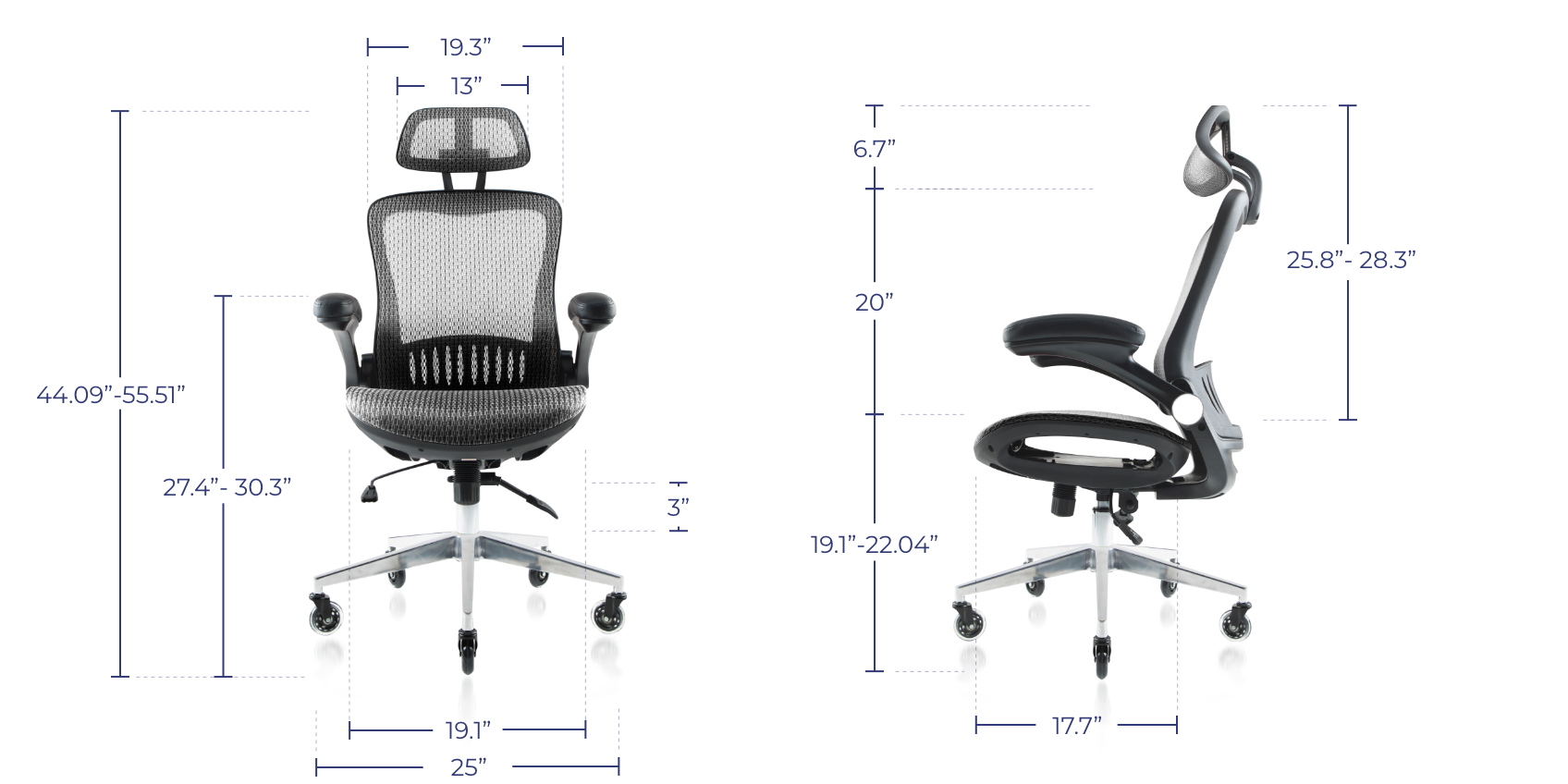 NOUHAUS ErgoFlip Mesh Computer Office Chair Nouhaus Inc