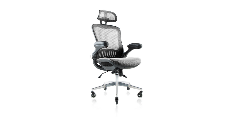 ErgoFlip Mesh Computer Chair - Grey