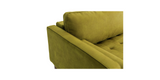 Side top view of a Moss Green "Module" Ergonomic Sofabed