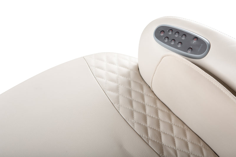 Built in remote - white "Modern" Massage Chair with Ottoman