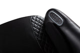 Closeup of the built-in massage remote - Black "Modern" Massage Chair with Ottoman