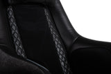 Close up of the Black "Modern" Massage Chair with Ottoman