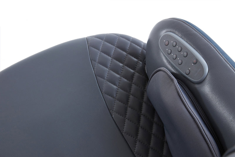 Alternate view of the seat and built in remote  - "Modern" Massage Chair with Ottoman