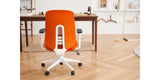 Back of the Orange Palette Ergonomic Lumbar Adjust Rolling Office Chair