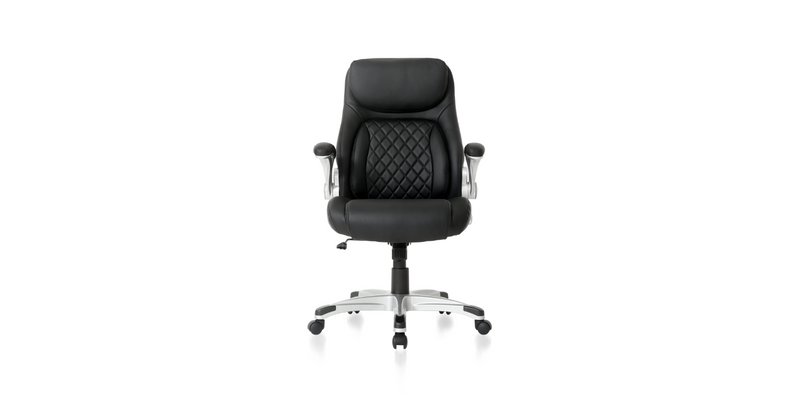 Front of the Black Posture Ergonomic PU Leather Office Chair