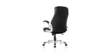 back angled view of the Black Posture Ergonomic PU Leather Office Chair