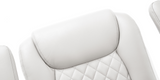 Close up of the seat  - White Posture Ergonomic PU Leather Office Chair