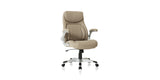 Taupe Posture Ergonomic PU Leather Office Chair