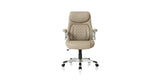 Front of the Taupe Posture Ergonomic PU Leather Office Chair