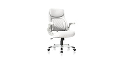 White Posture Ergonomic PU Leather Office Chair