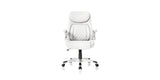 Front of the White Posture Ergonomic PU Leather Office Chair