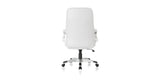 Back of the White Posture Ergonomic PU Leather Office Chair