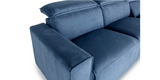 Arm rest of the Blue "Power-Triple " Recliner Sofa