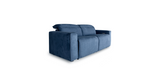 Tilted view of the Blue "Power-Double " Recliner Sofa