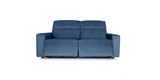 front view - Blue "Power-Double " Recliner Sofa