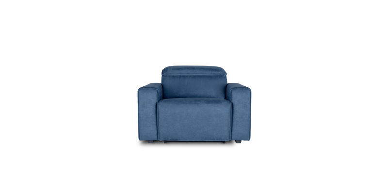 Blue "Power-Single " Recliner Sofa