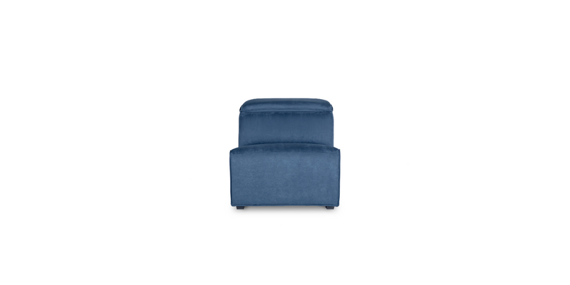 Blue "Power-Armless " Sofa