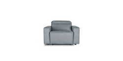 Front of the Grey "Power-Single " Recliner Sofa