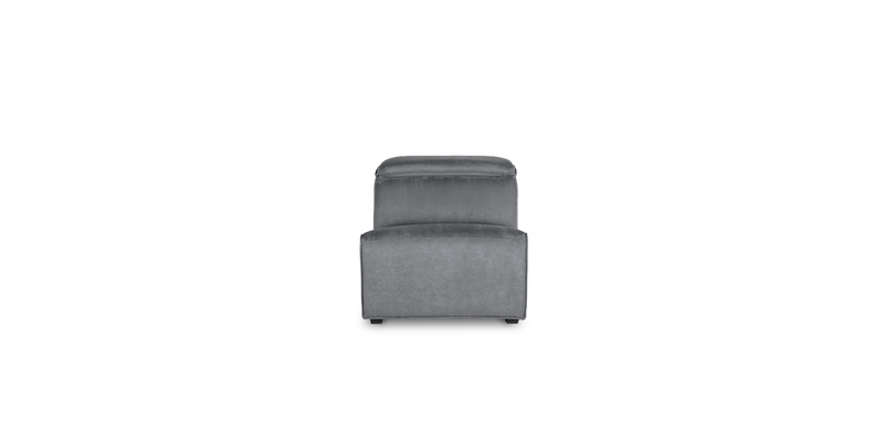Grey "Power-Armless " Sofa