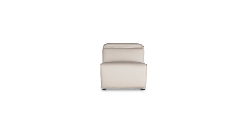 Pebble White "Power-Armless " Sofa