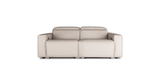 Pebble white "Power-Double " Recliner Sofa not reclined
