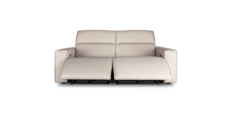 Pebble white "Power-Double " Recliner Sofa