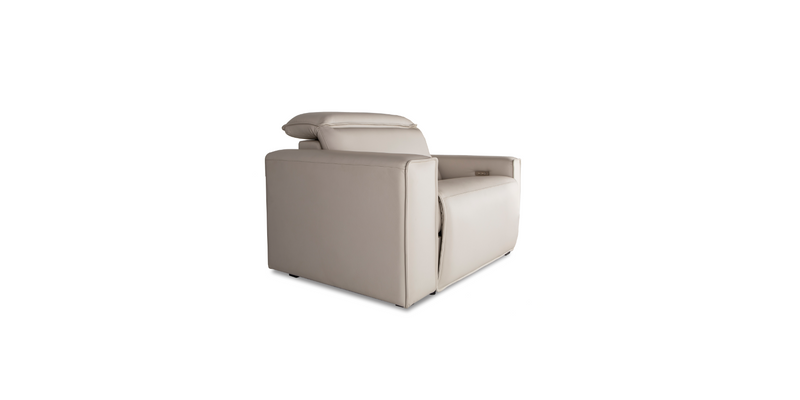 Pebble white "Power-Single " Recliner Sofa