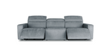 Steel "Power-Triple " Recliner Sofa in reclined position.