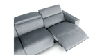 One side of the Steel "Power-Triple " Recliner Sofa in a reclined position