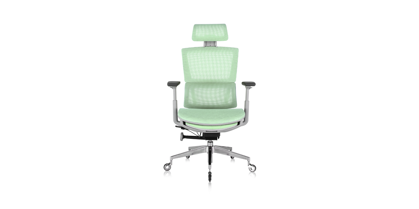 Front of the ' Rewind ' Ergonomic Office Chair - Mint