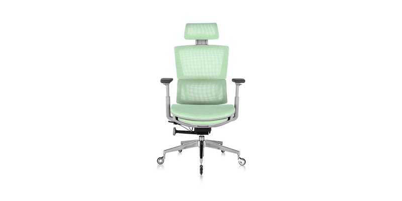 Front of the ' Rewind ' Ergonomic Office Chair - Mint