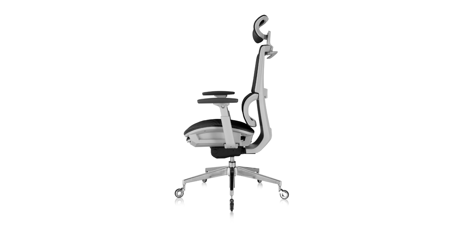 Side view of the ' Rewind ' Ergonomic Office Chair - Black