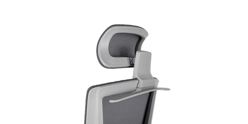 Close up of the headrest - ' Rewind ' Ergonomic Office Chair - Grey