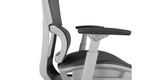 Close up of the seat and arm rest - ' Rewind ' Ergonomic Office Chair - Grey