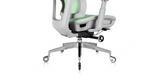 View of rolling feet and height adjustment knob - ' Rewind ' Ergonomic Office Chair - Mint