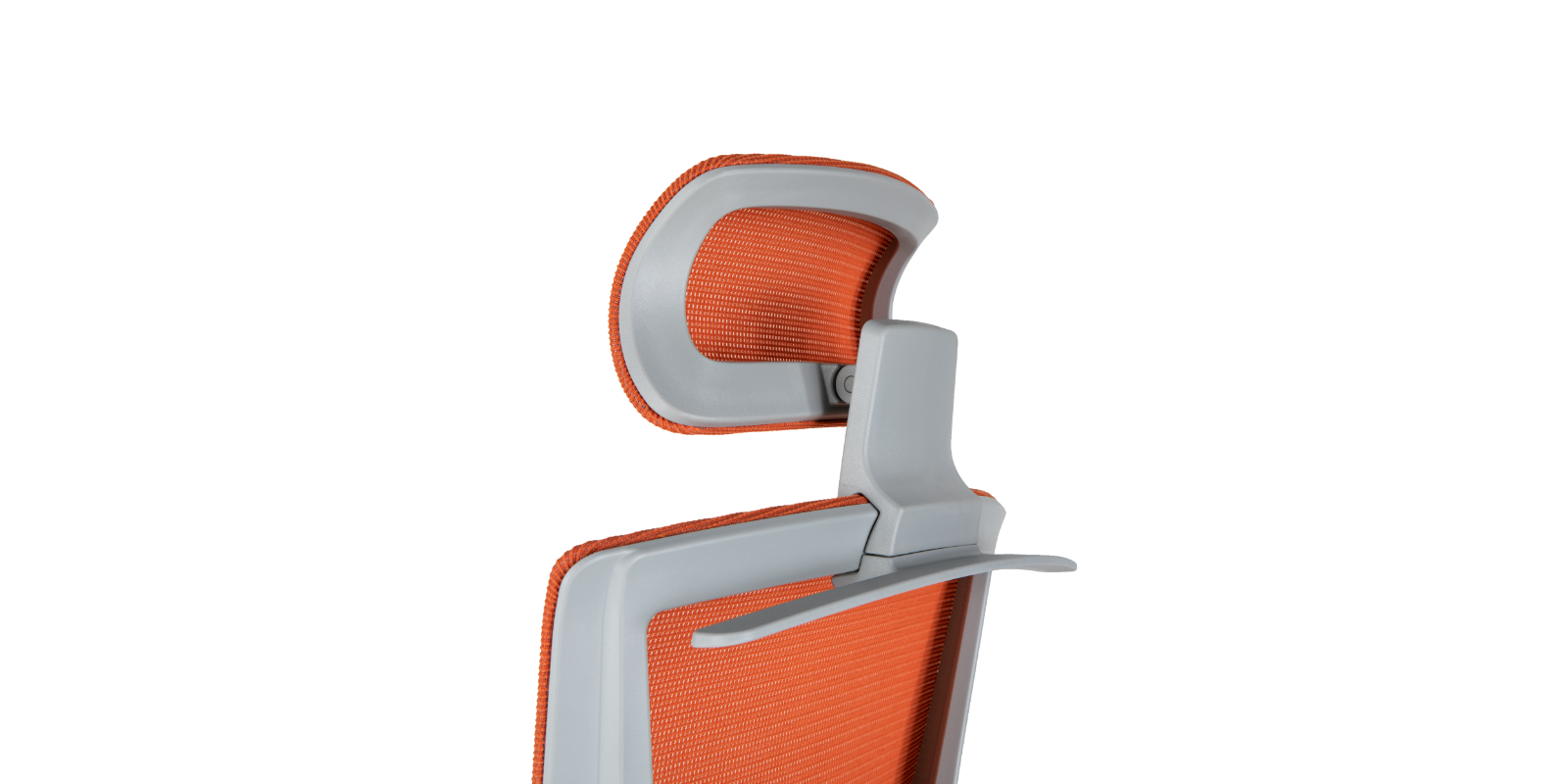 Close up of the headrest - ' Rewind ' Ergonomic Office Chair - Orange