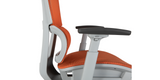 Close up of the seat and arm rest - ' Rewind ' Ergonomic Office Chair - Orange