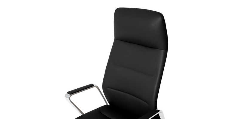 Front angled view of the Black Schedule - Office Chair