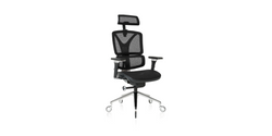 Front angled view of the Silver ErgoPro Ergonomic Office Chair
