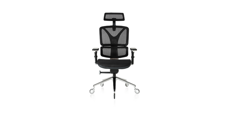 Front of the Black ErgoPro Ergonomic Office Chair
