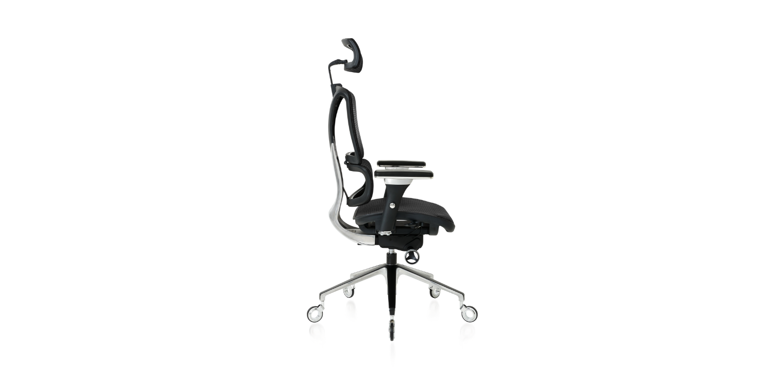 Side of the Black ErgoPro Ergonomic Office Chair