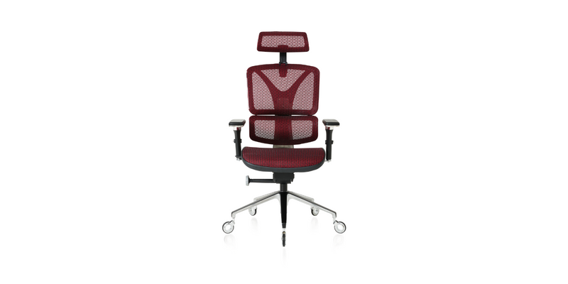 Front of the Burgundy ErgoPro Ergonomic Office Chair