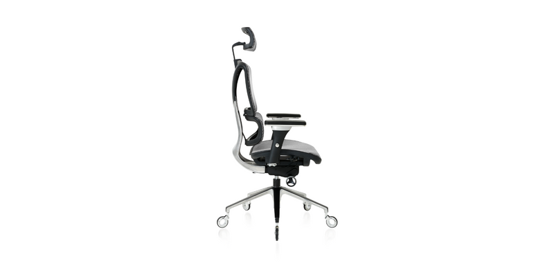Side of the Silver ErgoPro Ergonomic Office Chair