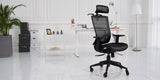 ErgoTask Ergonomic Task Office Chair with Headrest in a home office