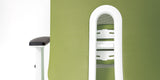 A close up of the lumbar support - Green Palette Ergonomic Lumbar Adjust Rolling Office Chair